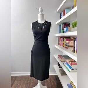 Catherine Deane Black Classic Dress Sleeveless with cut outs small